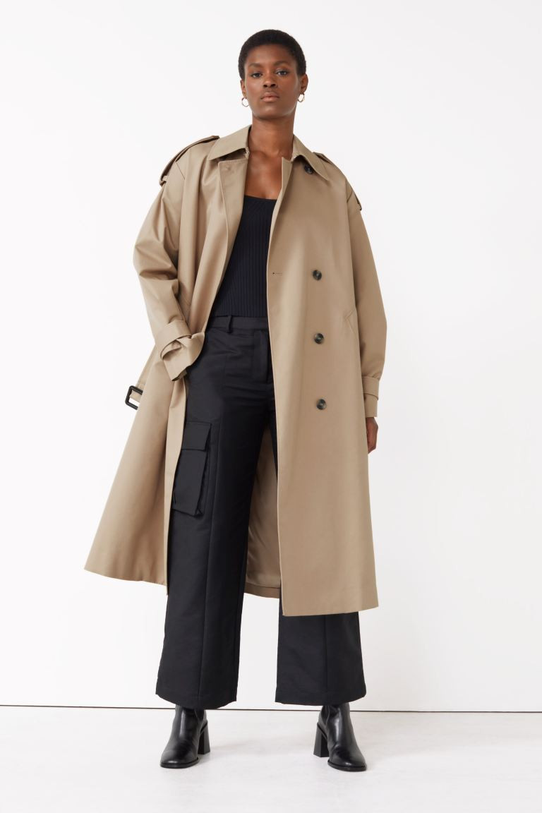 Trenchcoat mit breitem Gürtel | H&M (DE, AT, CH, NL, FI)