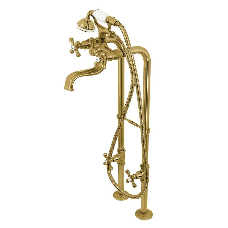 CCK226K7 Kingston 3 Floor Mounted Clawfoot Tub Faucet with Hand Shower | Wayfair Professional
