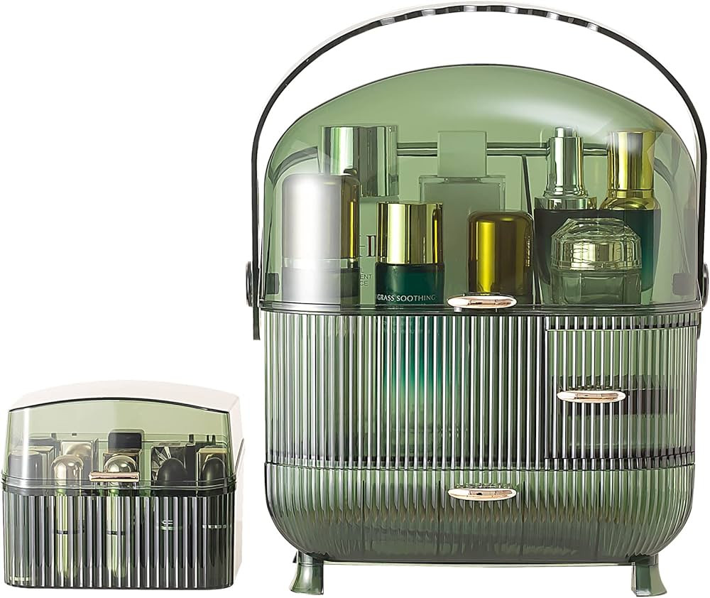 CANITORON Makeup Organizer, Large Capacity Dust and WaterProof Cosmetic Organizer, skincare organ... | Amazon (US)