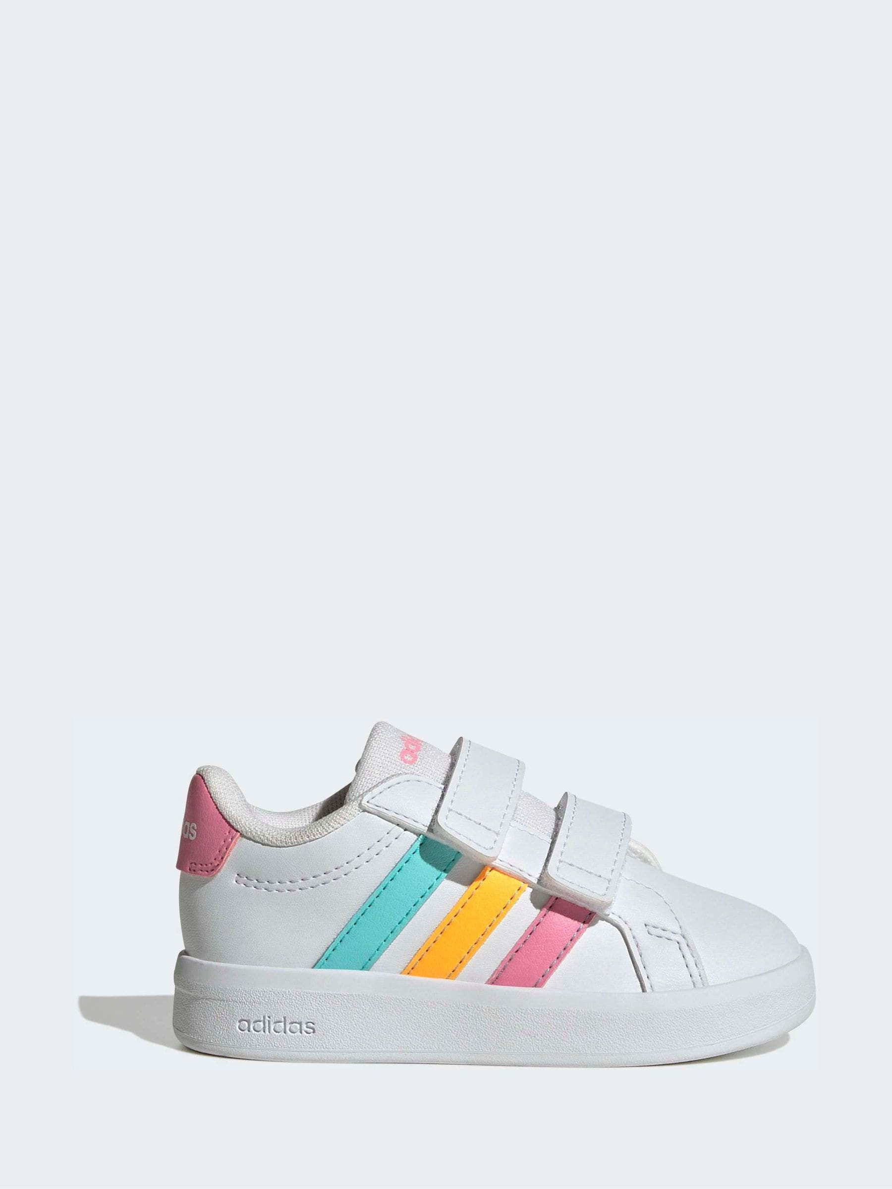 adidas adidas White/Multi Grand Court 3.0 Infant Trainers | Next US