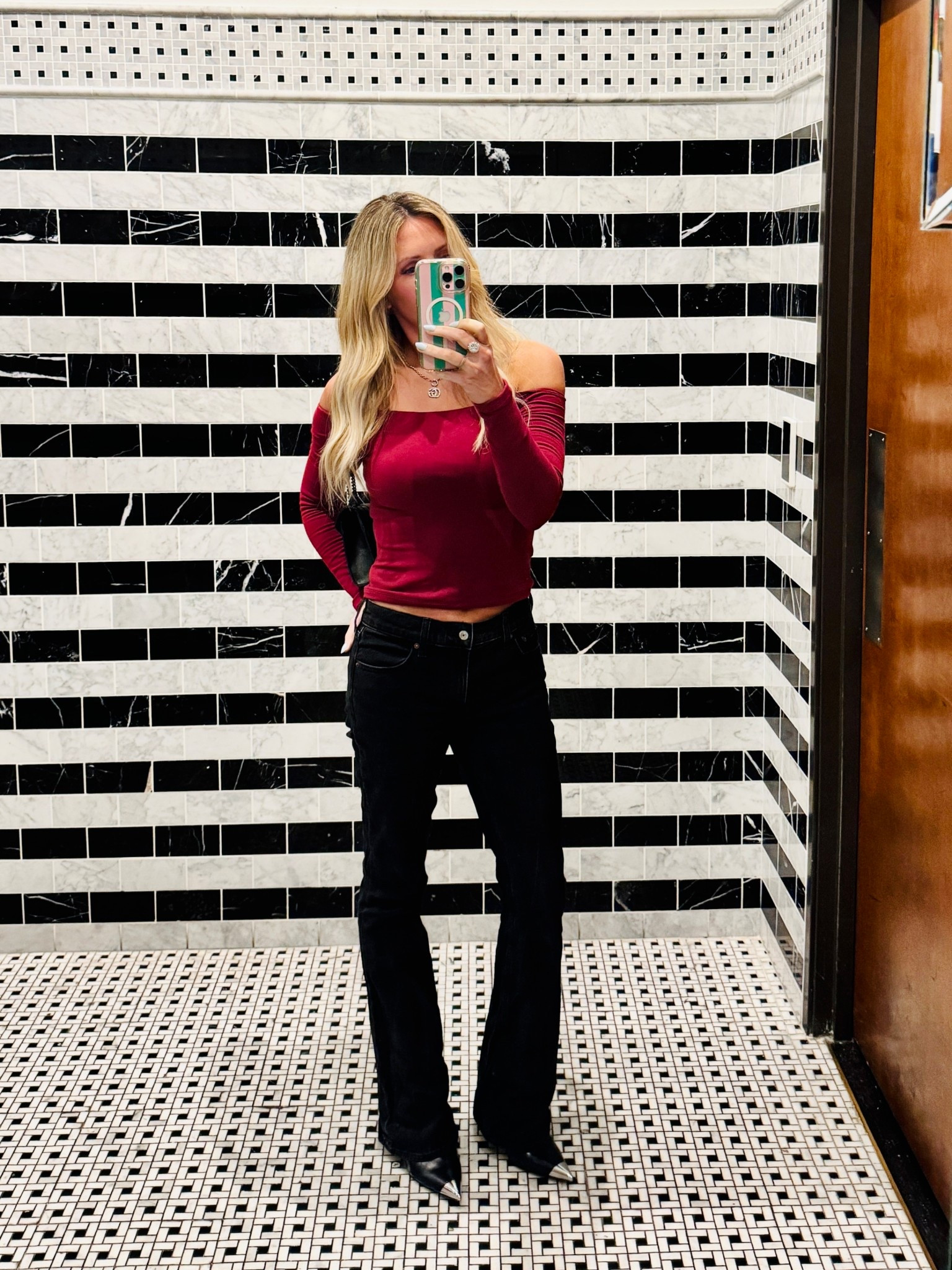 Date night outfit. Black jeans and off the shoulder bra free top  

#LTKSaleAlert #LTKootd #LTKCyberWeek