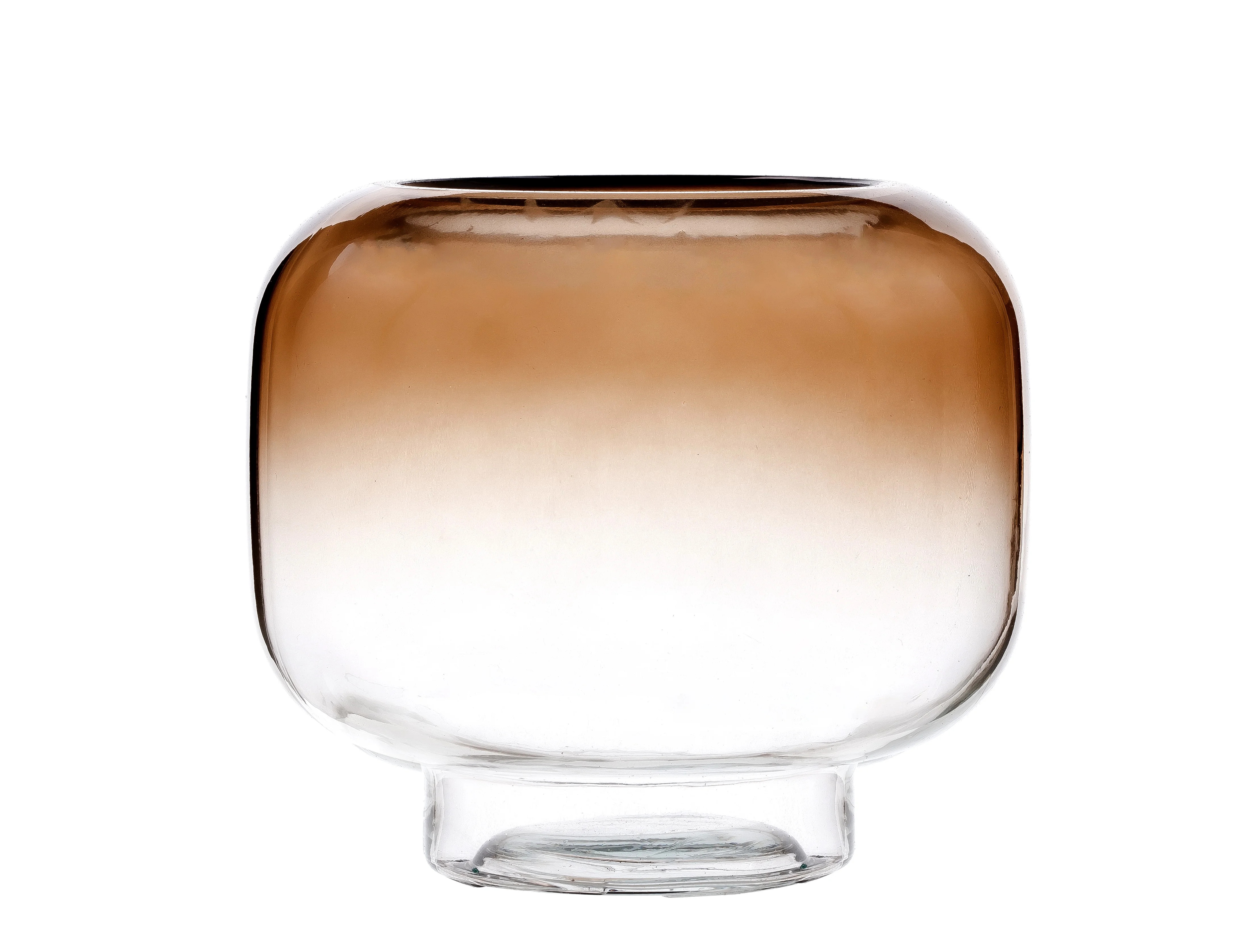 Mainstays 6.5" Brown Ombre Glass Hurricane Pillar Candle Holder Medium - Walmart.com | Walmart (US)