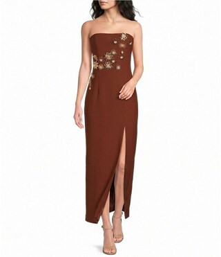 ELLIATT Solae Floral Strapless Gown -  S | Dillard's