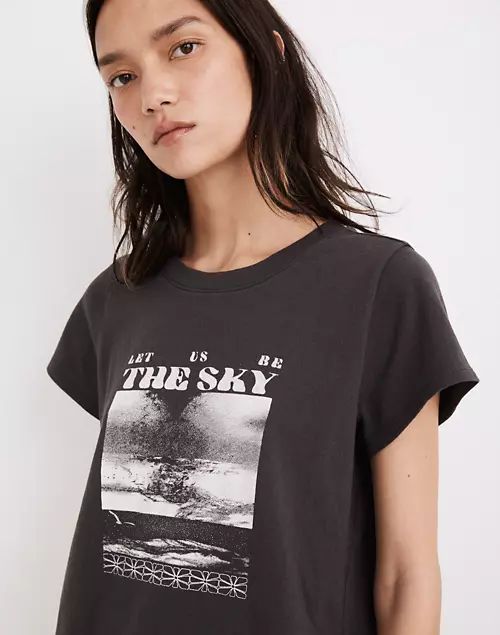 Let Us Be the Sky Graphic Shrunken Shirttail Tee | Madewell