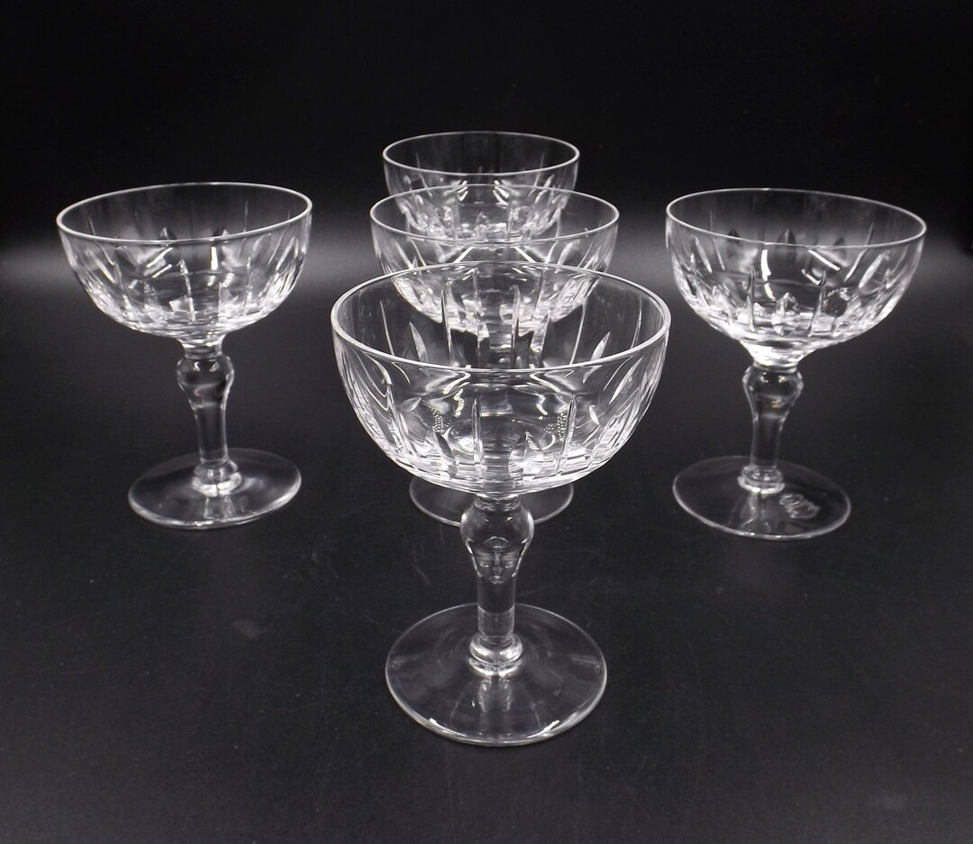 STUART CRYSTAL Hampshire Pattern 4-1/2 Champagne or Tall Sherbet Set of 5 - Etsy | Etsy (US)