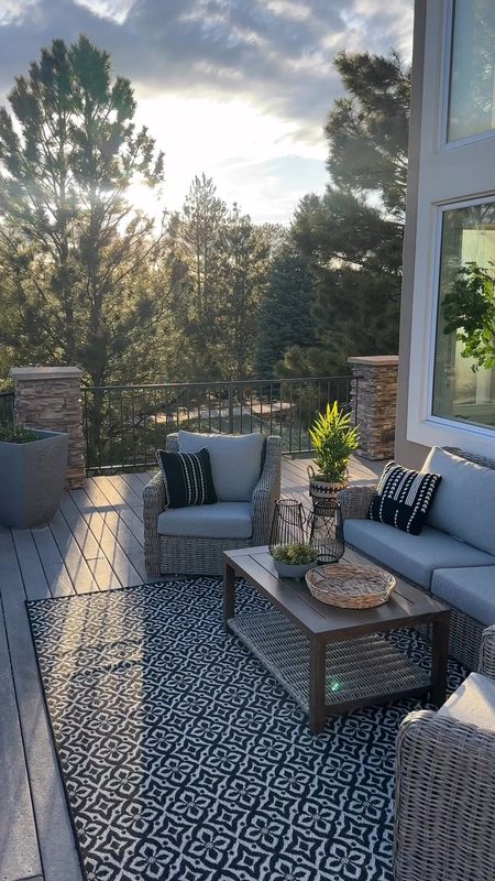 Walmart patio set is so good!! Summer decor, summer patio, outdoor decor 

#LTKSeasonal #LTKHome