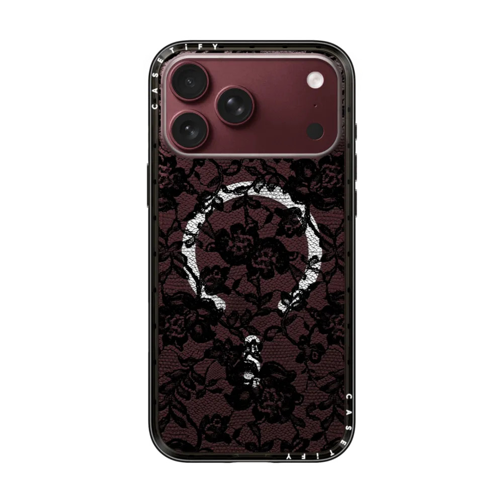 Compact iPhone 18 Pro Max Case MagSafe Compatible - Sheer Dress (Black) | CASETiFY (Global)