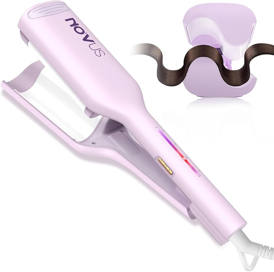 NOVUS 1.25 Inch Curling Iron, Rovy Wave Curling Iron with Anti-Scald Hair Crimper, Fast Heating C... | Amazon (US)