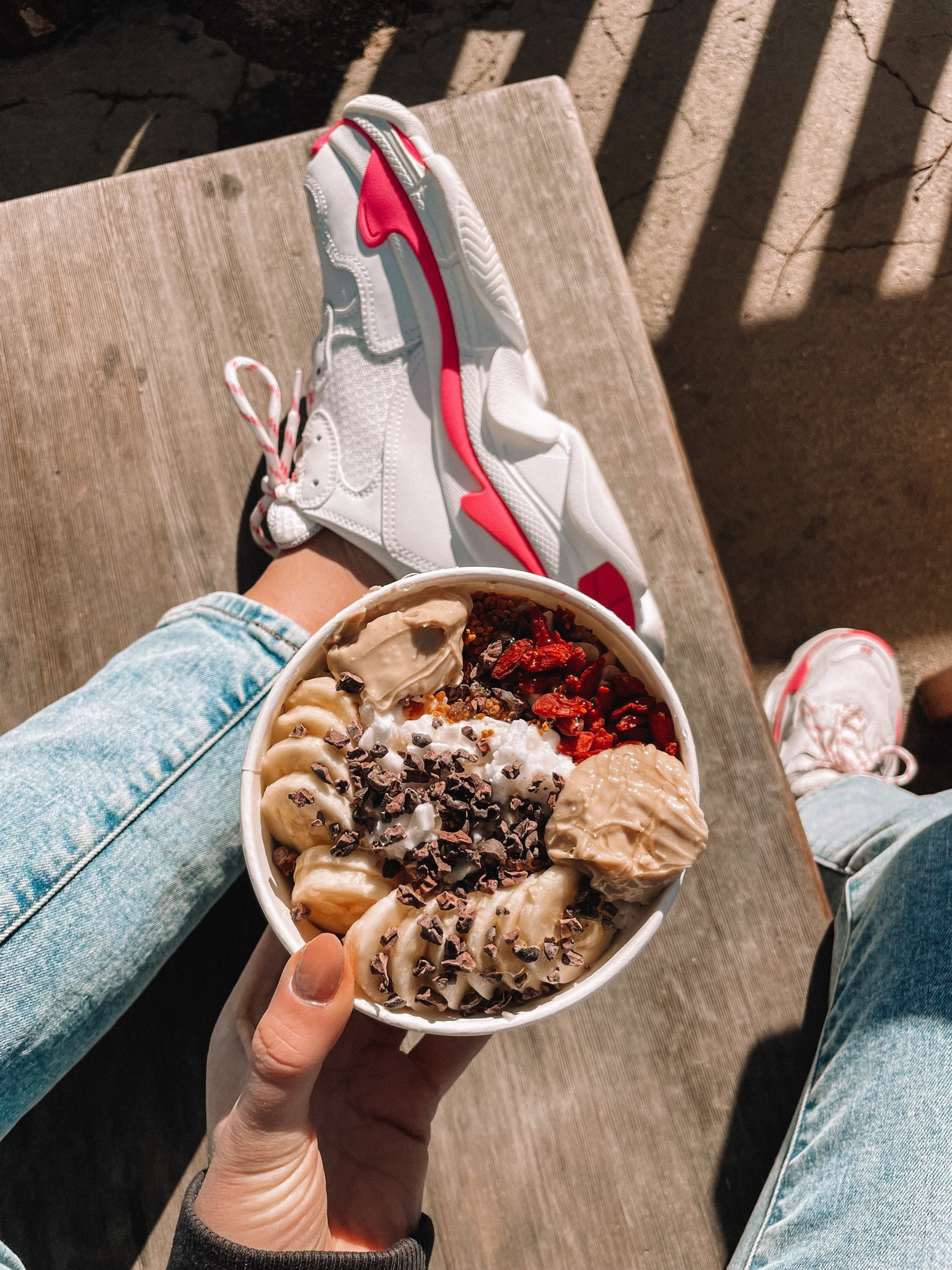 what I wore to get açaí. 
shoes purchased on the real real. linked similar colors. TTS - if between sizes, size up  