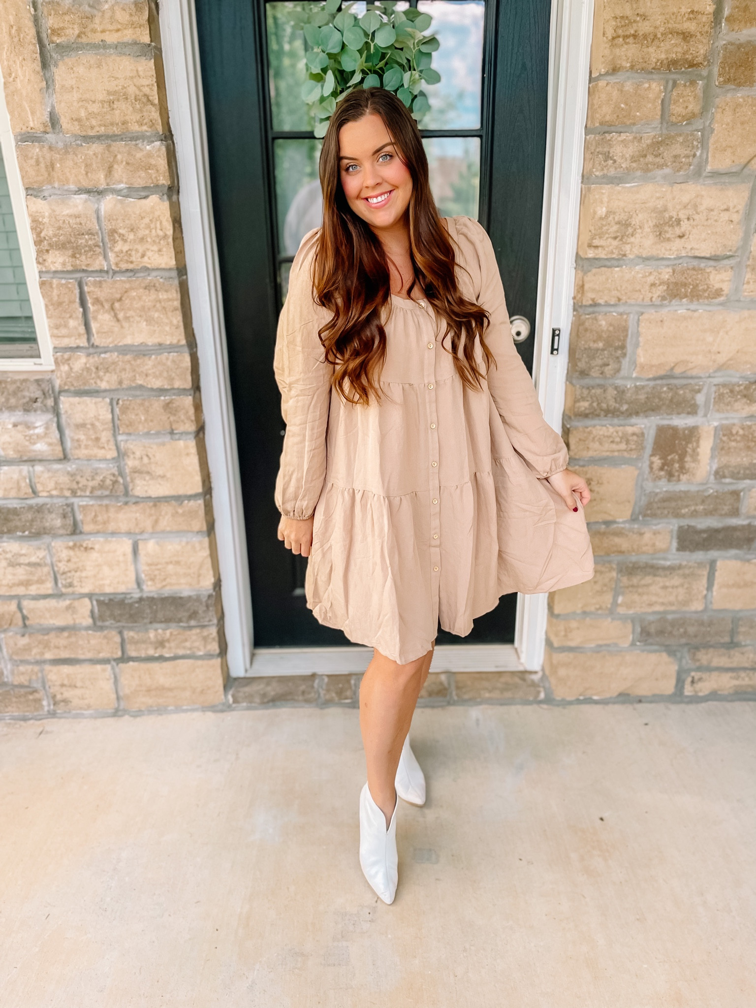 Love this dress for fall family photos! Use KRIS10WHITE25 

wearing a large, if between sizes, I’d recommend going down!

#LTKSeasonal #LTKfit #LTKsalealert