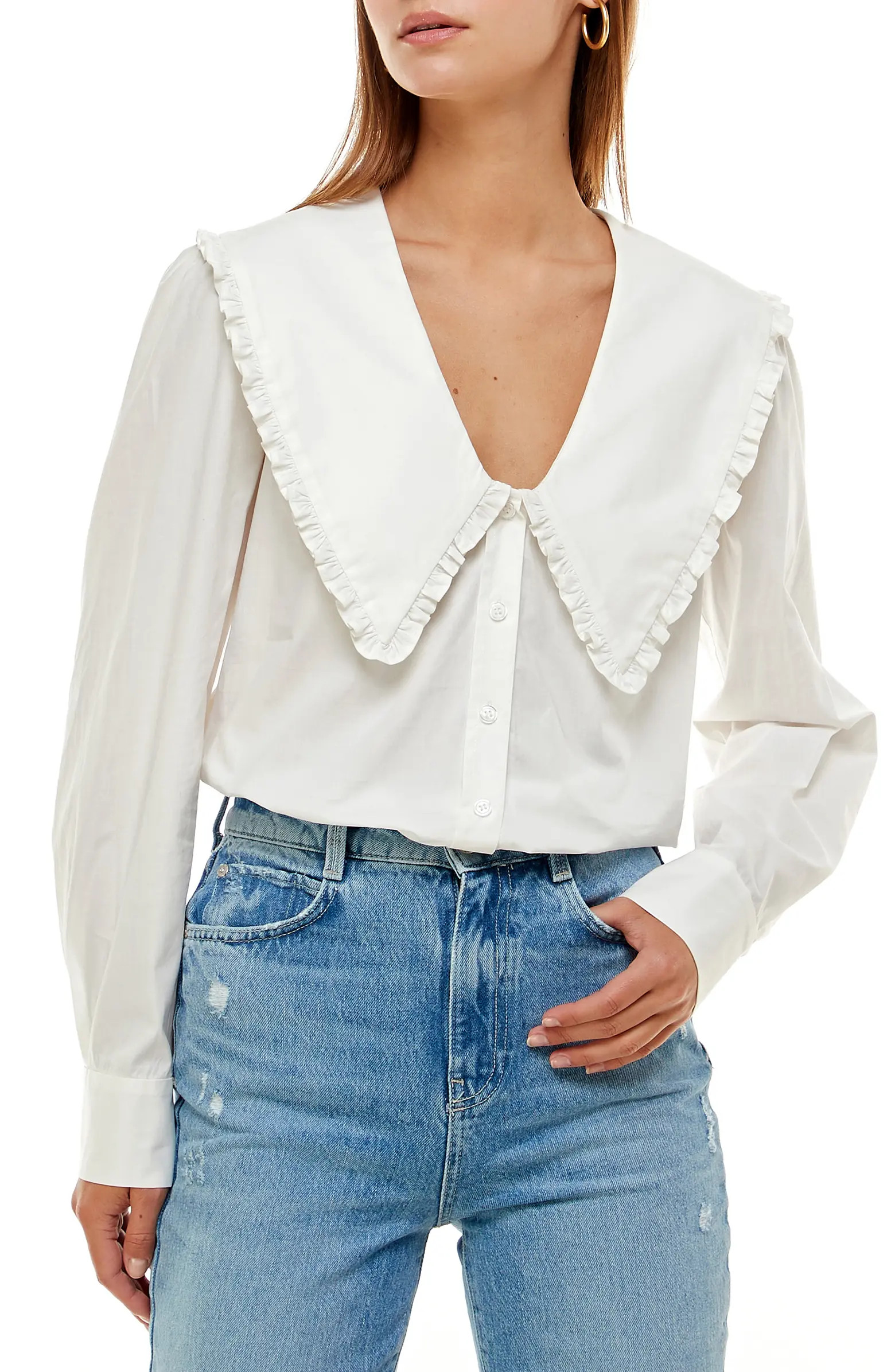 WAYF Esther Collar Blouse | Nordstrom | Nordstrom
