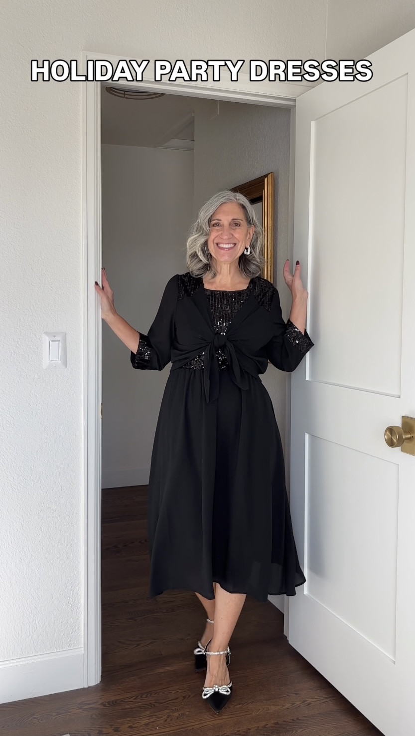 🖤 Looking for a timeless look that feels fresh and current? 

🖤 This Black Lace Tea-Length Dress is the classic hero for the holiday season. The intricate detail and fit-and-flare silhouette provide a modern foundation for any event. It’s the perfect balance of grace and structure, ensuring you look polished without feeling "stuffy".

🖤 This dress makes you feel unapologetically feminine and put-together. You'll feel an instant boost of confidence from the supportive bodice and knowing you can wear a bra you’ll feel comfortable as the skirt flows with every step.

🖤 I’m wearing a size Medium and the fit is fantastic. The fabric is high-quality with just the right amount of stretch to be forgiving through the waist.

🖤 I have DISCOUNT CODES!!!
* Sleeveless Sequin Halter Bodycon Dresses (Red & Black): VMLB3E5A (15% off)
* Velvet Cowl Neck Mermaid Dresses (Red, Burgundy and Dark Green): Q4T2DJ9B (30% off code + 10 USD prime discount - < $30)
* Rose Pink Dress: MBCIDQUK (50% off)
* Black Dress with Jacket: IC8AEJHI (15% off)


🖤 Slimming party dresses, comfortable formal wear, Amazon holiday fashion finds, curvy-friendly holiday dresses
🖤 @gracekarin_brand
#gracekarinmonment #gracekarin #BlackDress #SequinMaxi #FormalEvent #HolidayChic #EveningWear #GalaReady 

 #LTKSeasonal #LTKOver40 #LTKWedding