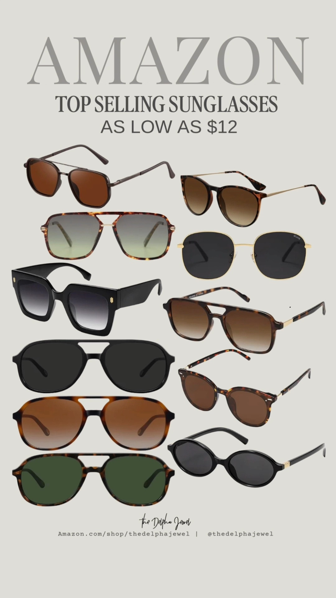My top selling sunglasses on Amazon 😎 as low as $12‼️

Over 40 style, polarized sunglasses, summer outfits

#LTKSaleAlert #LTKOver40 #LTKgrwm