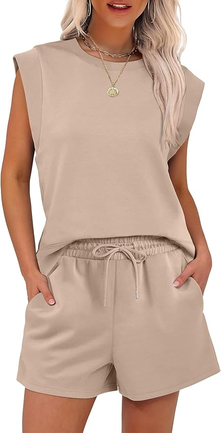 ANRABESS Two Piece Sets for Women 2025 Summer Short Lounge Set Casual Beach Vacation Outfits Spri... | Amazon (US)