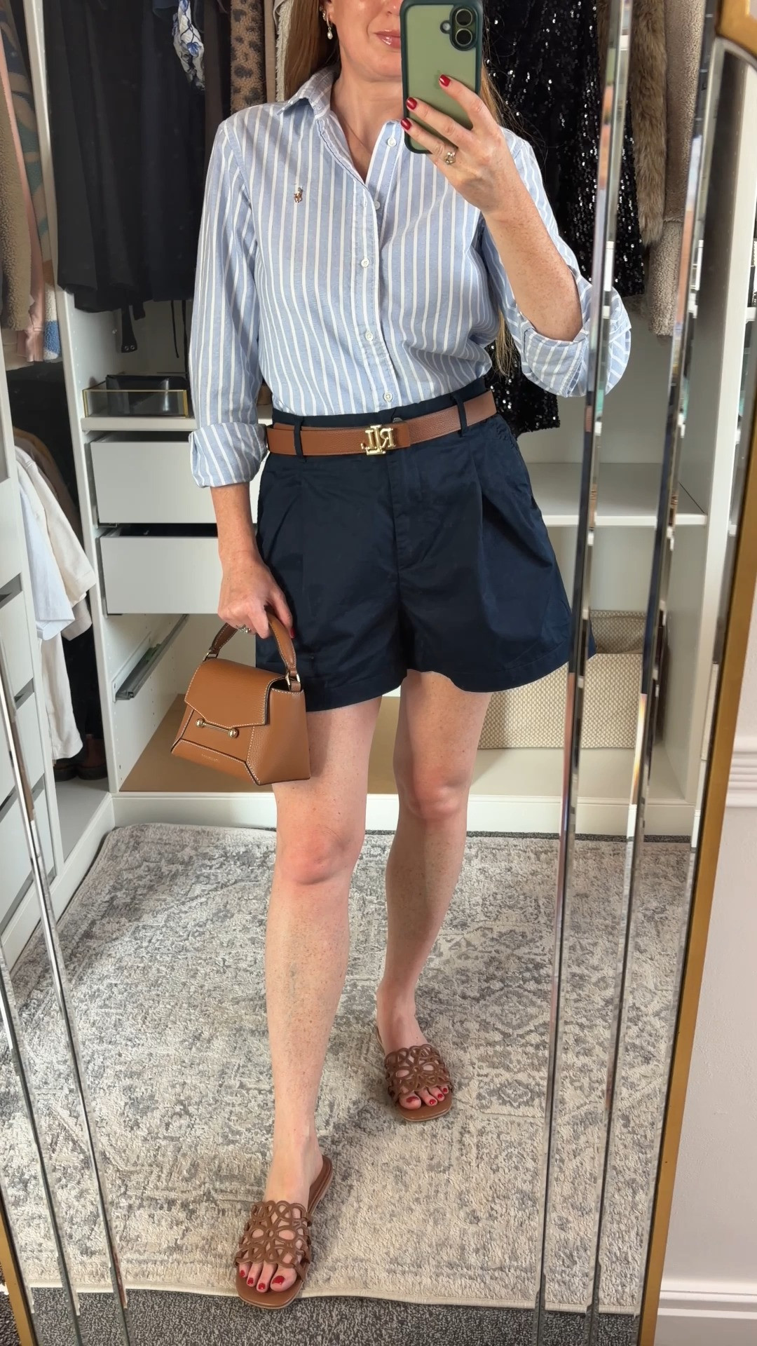3 Ways to Wear Navy Shorts this Summer 💙🌊🤍 
Looking for the perfect summer capsule wardrobe piece? 💙 A pair of navy shorts is one of those timeless staples you'll reach for on repeat, versatile, flattering, and effortlessly chic. summer outfits

I've styled mine three ways with tan accessories: a classic blue striped shirt, a knitted polo with navy accents, and a taupe vest finished with a navy cable knit over the shoulders. @tommy @Strathberry @Holland Cooper @UNIQLO

#LTKuk #LTKsummer #LTKtravel