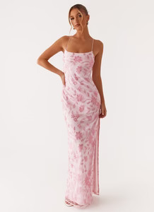 Bright Lights Beaded Maxi Dress - Pink | Peppermayo (Global)