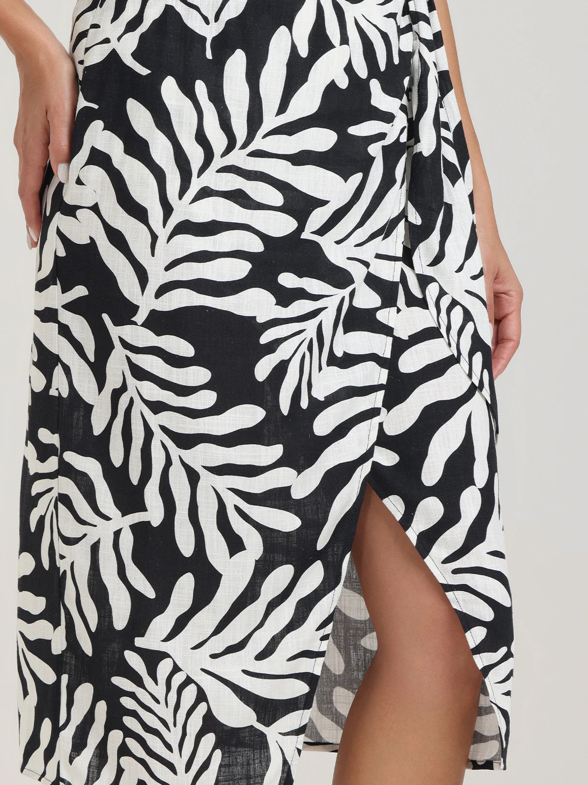 Faux Wrap Tie Side Midi Skirt | 89th + Madison