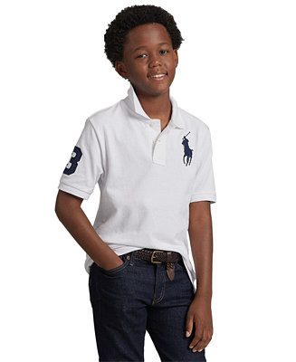 Big Boys Big Pony Cotton Mesh Short Sleeve Polo | Macy's