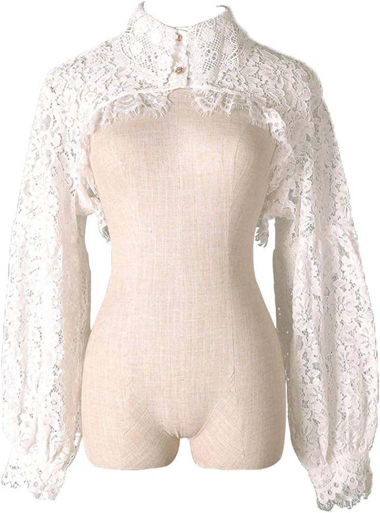Elegtiskas Detachable Dickey Blouse False Collar Half Shirt Blouse Collar Crop Top | Amazon (US)