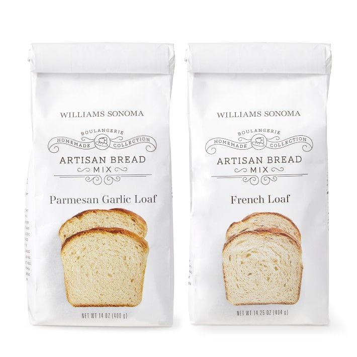 Williams Sonoma Artisan French Bread & Parmesan Garlic Bread Mix Set | Williams-Sonoma