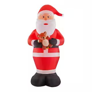 Home Accents Holiday 12 ft. Giant Inflatable Santa with LED Lights | The Home Depot