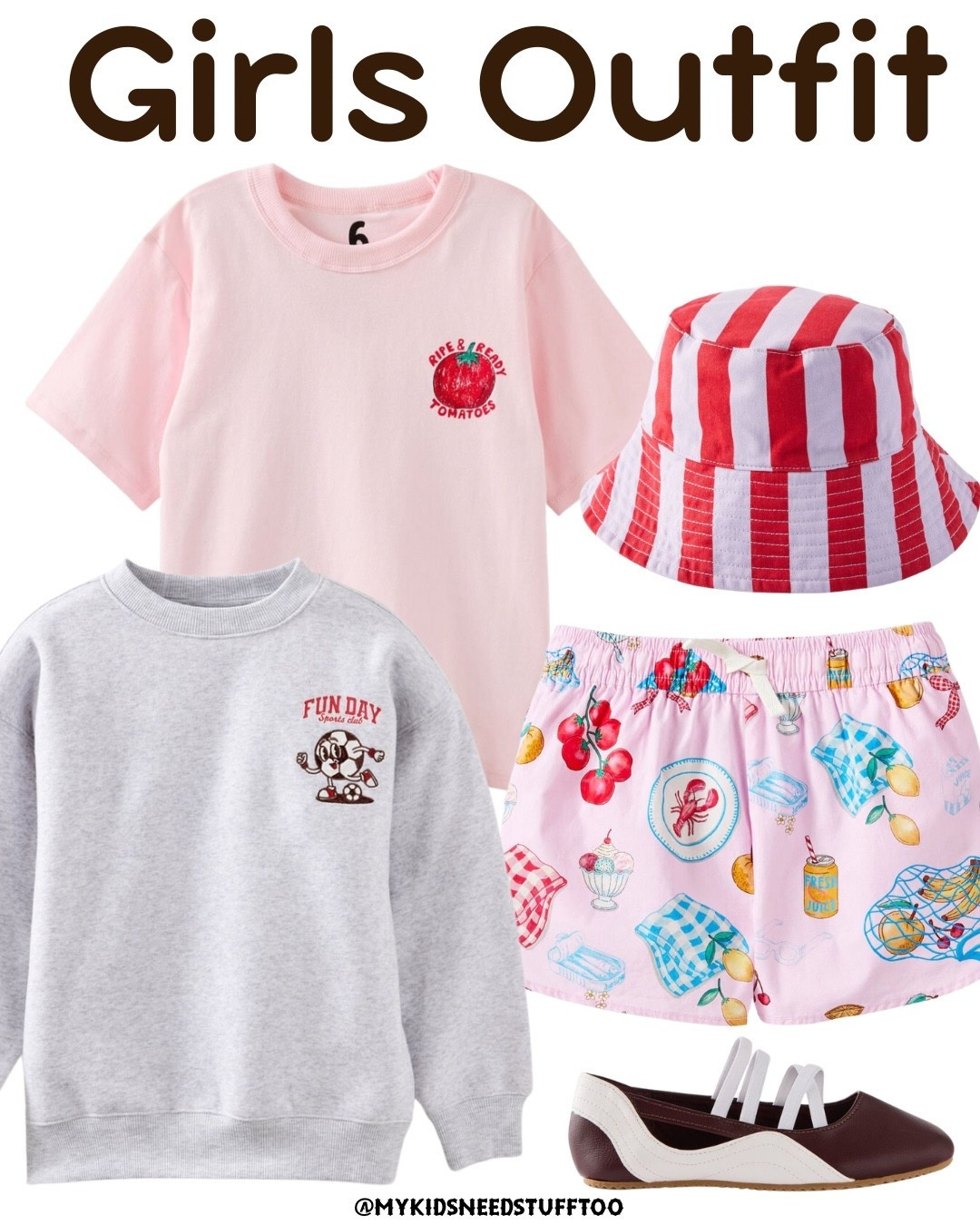 Girls casual cute spring outfit. Tomatoes lemons lobster soccer stripes.

#LTKActive #LTKSeasonal #LTKKids