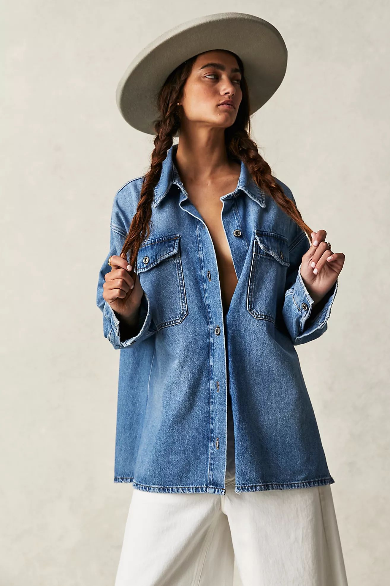 We The Free Leon Denim Top | Free People (UK)