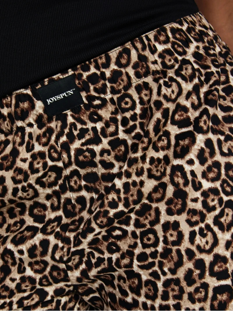 Joyspun Women's Woven Pajama Boxer Shorts, 3'' Inseam, Sizes XS-3X | Walmart (US)