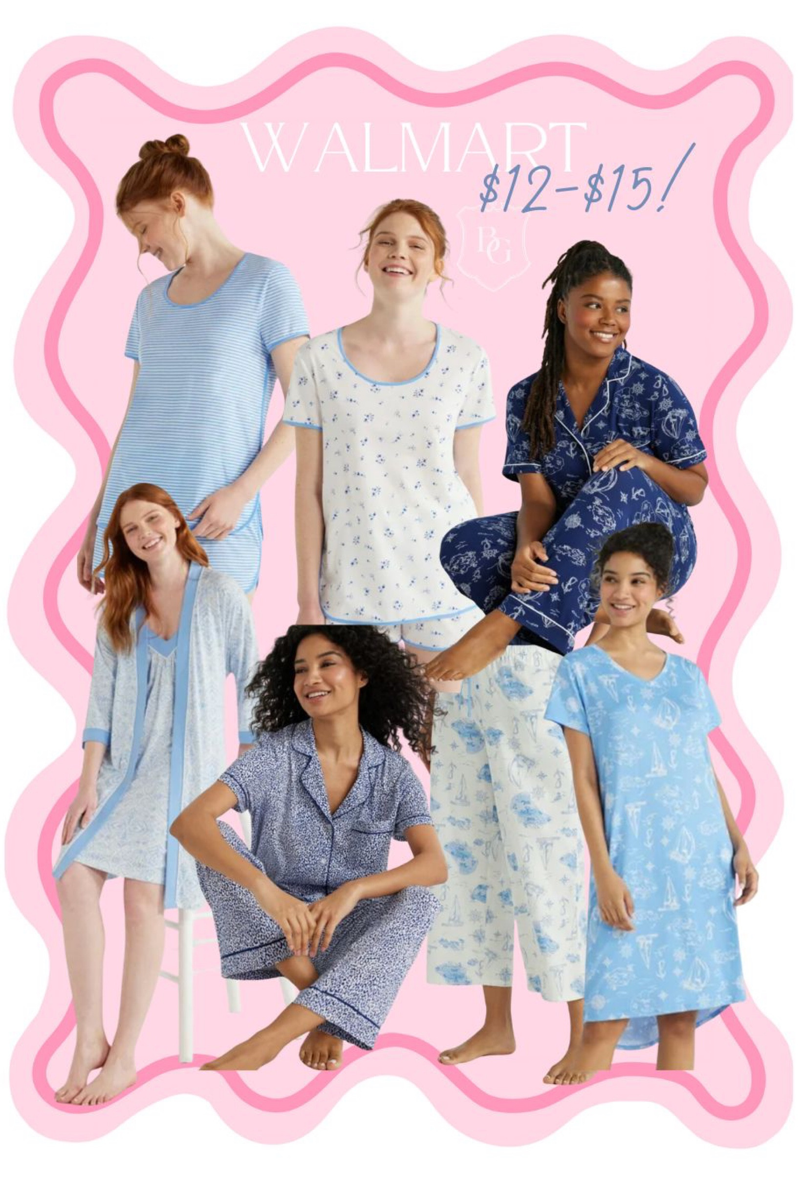 Grand millennial pajamas 
Blue and white 
Comfortable pjs 
Cute and comfy 
Walmart find 

#LTKsalealert #LTKstyletip #LTKbump