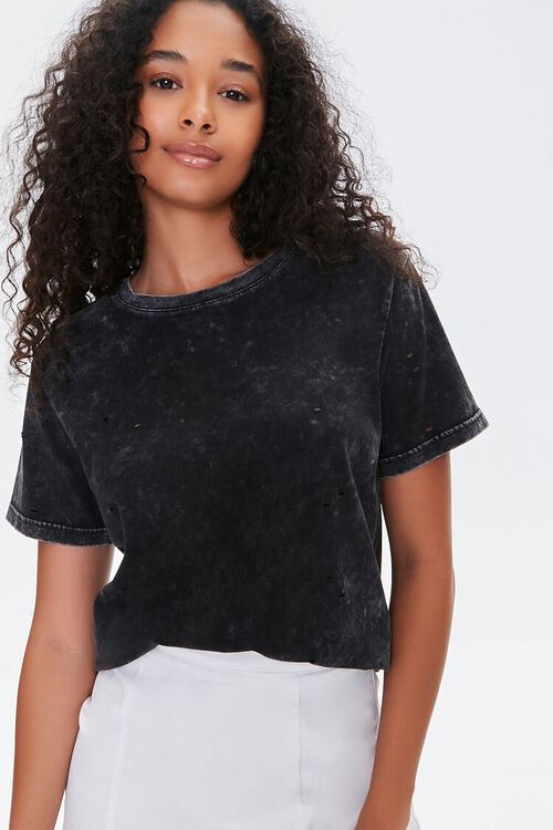 Distressed Mineral Wash Tee | Forever 21 (US)