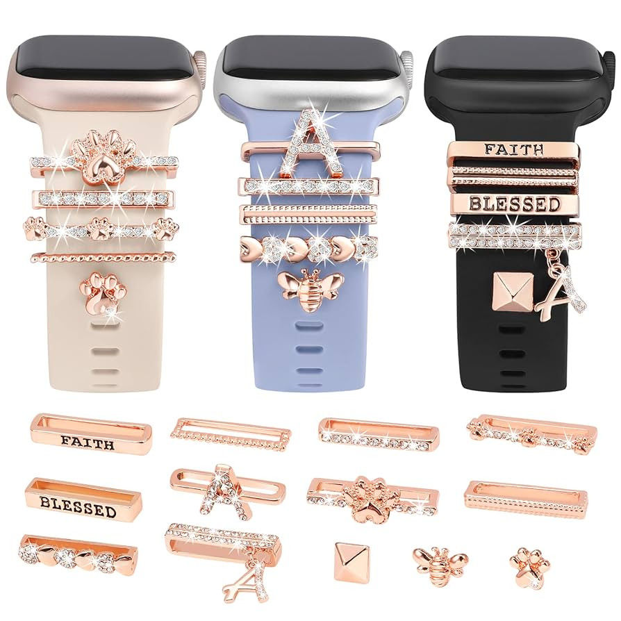 13 Pack Watch Charms Compatible with Apple Watch Band Charms/Samsung Galaxy/Google Pixel/Fitbit V... | Amazon (US)