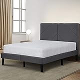 Olee Sleep Dura Metal Upholstered Premium Platform Bed Frame, Gray | Amazon (US)