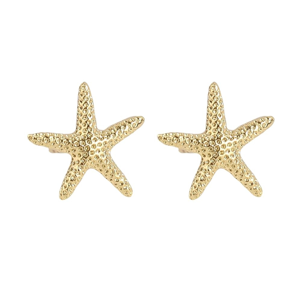Mikovivi Tiny Starfish Earrings for Women, Gold Dainty Beach Stud Earrings Small Summer Jewelry M... | Amazon (UK)