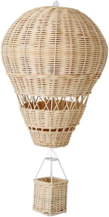 Bottam Hand-Woven Rattan Hot Air Balloon Children's Room Wall Decoration Bohemian Nursery Decorat... | Amazon (UK)