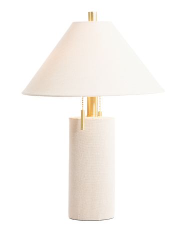 18in Fabric Wrapped Resin Table Lamp | TJ Maxx