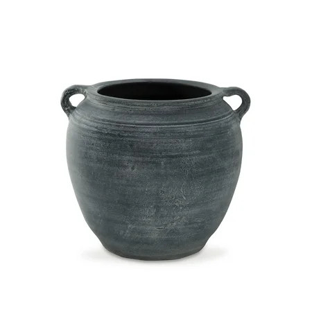 Signature Design by Ashley Meadie Terra Cotta Vase, Distressed Blue Finish, Decorative Accent Vase | Walmart (US)