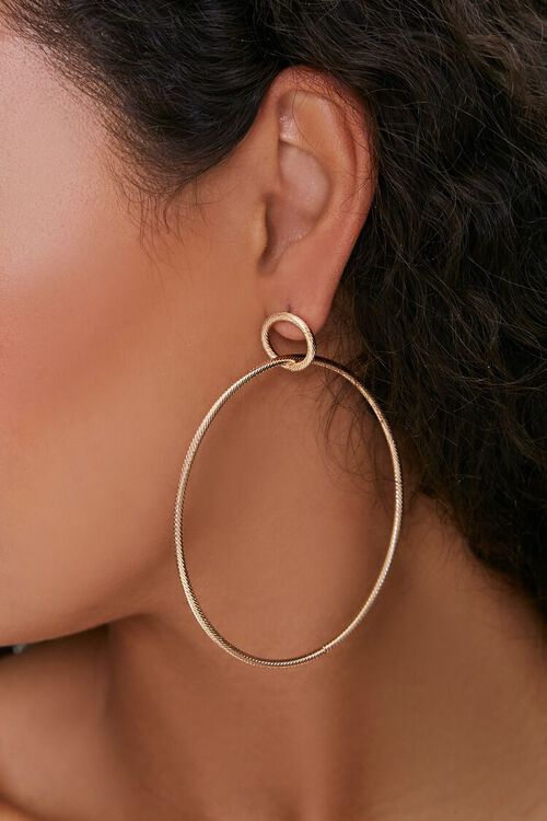 Etched Hoop Drop Earrings | Forever 21 (US)