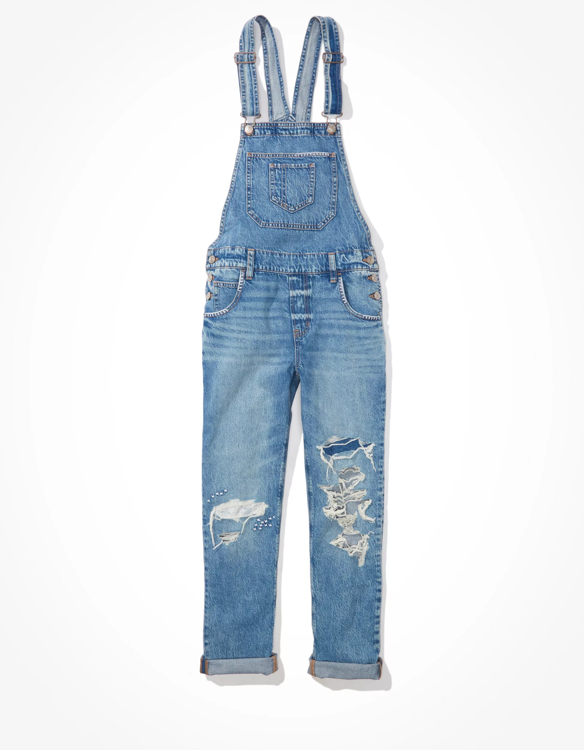 AE Ripped Denim Tomgirl Overall | American Eagle Outfitters (US & CA)