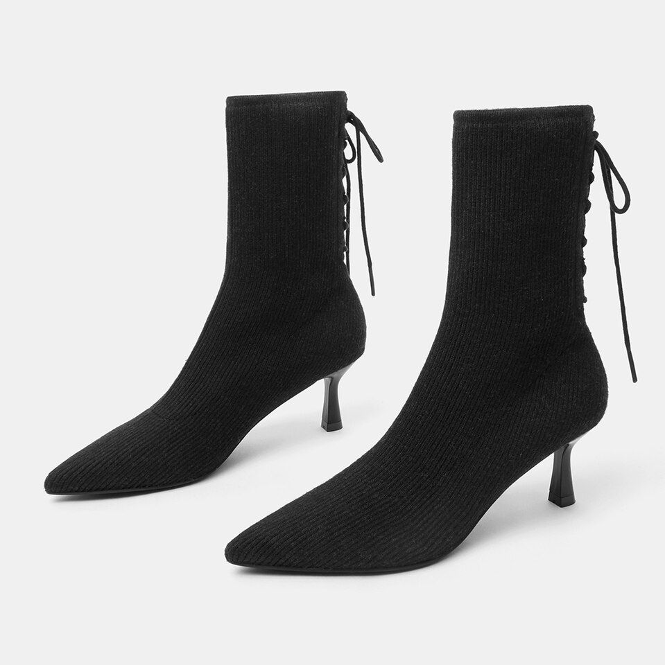 Pointed-Toe Lace-Up Heels | VIVAIA
