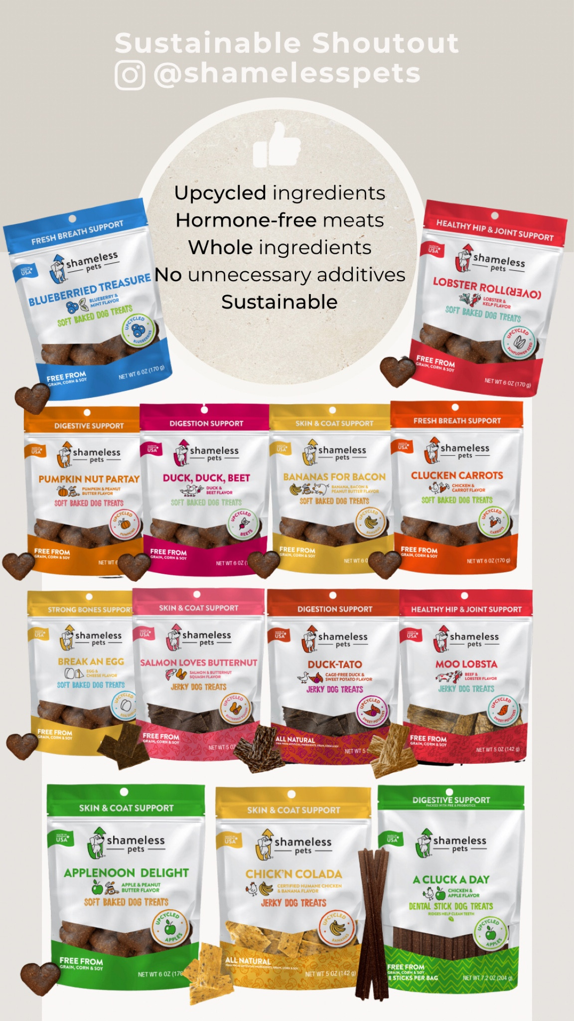 When it comes to what brands I choose to feed Rocco, being sustainable is on the top of the list of importance. There are so many amazing small businesses that provide HIGH quality dog food & dog treats! Shameless Pets has a lot of great brand highlights including: showcasing upcycled ingredients, sustainable packaging, wholesome ingredients, & no harmful preservatives! 
Tap to shop🐾

#LTKunder50 #LTKfamily #LTKhome