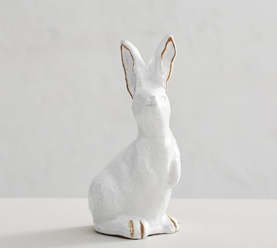 Decorative Gold Tipped Bunnies | Pottery Barn (US)