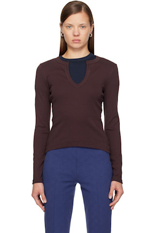 Brown Iman Longsleeve T-shirt | SSENSE