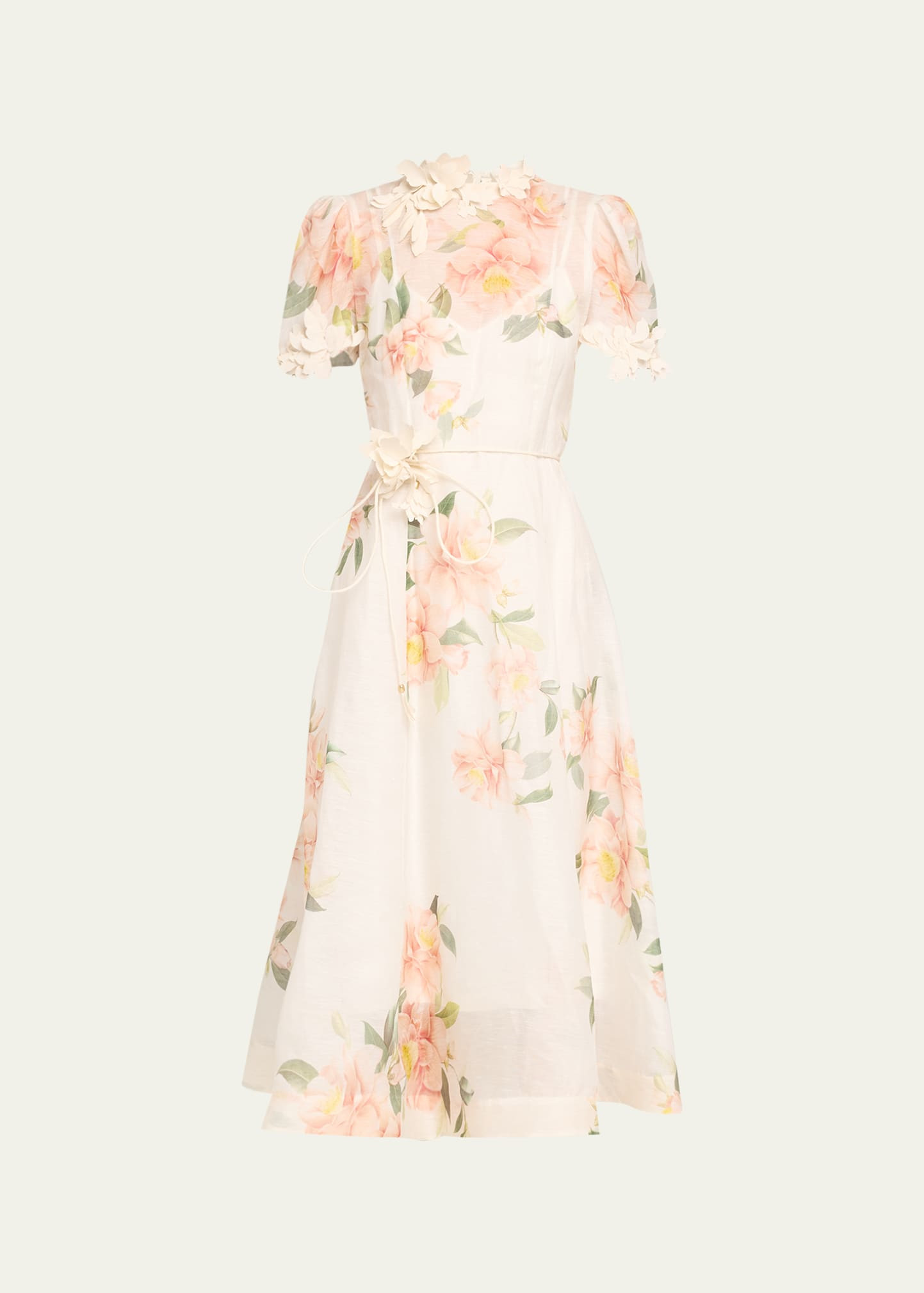 Zimmermann Natura Liftoff Flower Midi Dress | Bergdorf Goodman