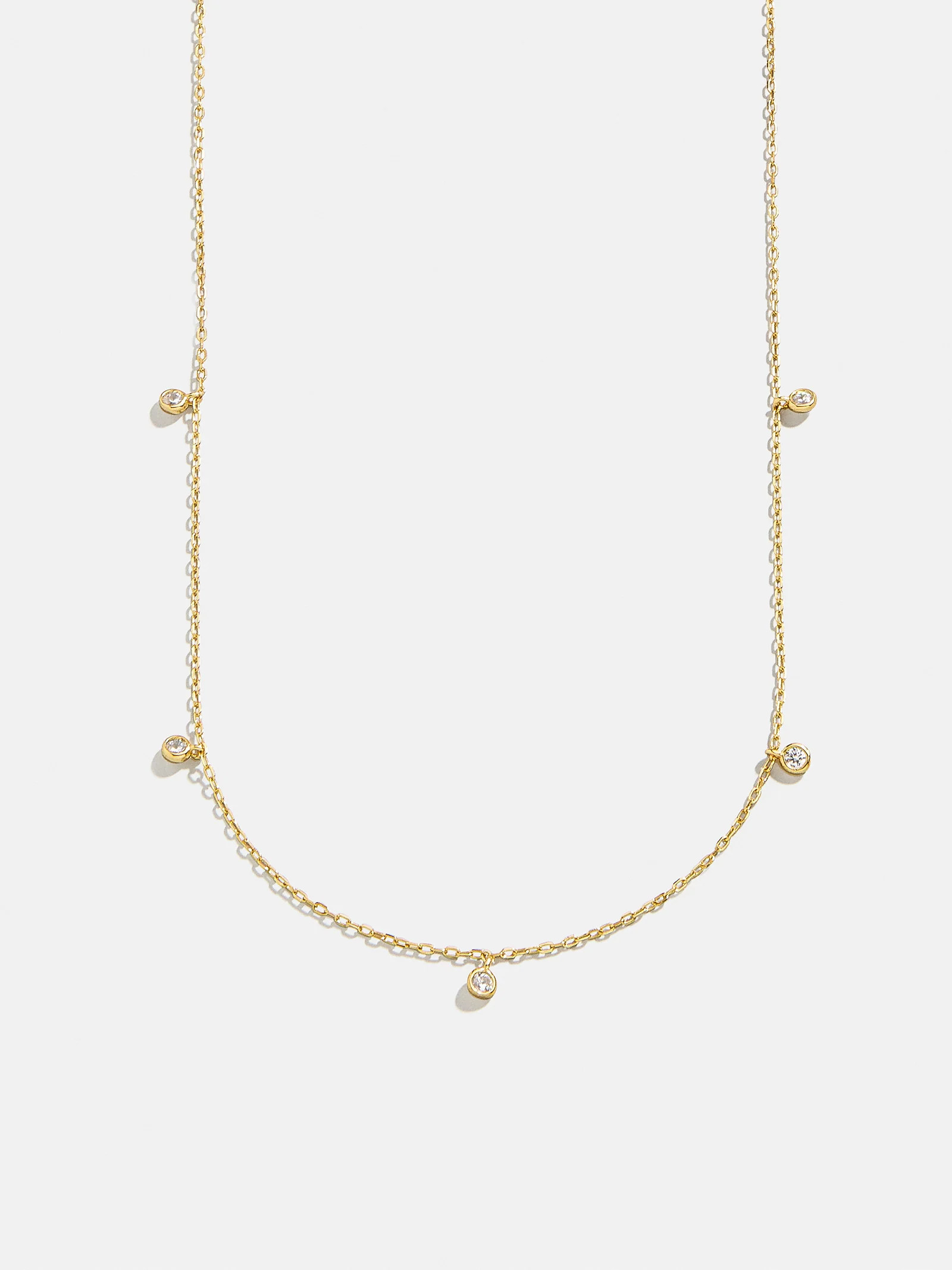 Clio 18K Gold Necklace - Gold/Pav\u00e9 | BaubleBar