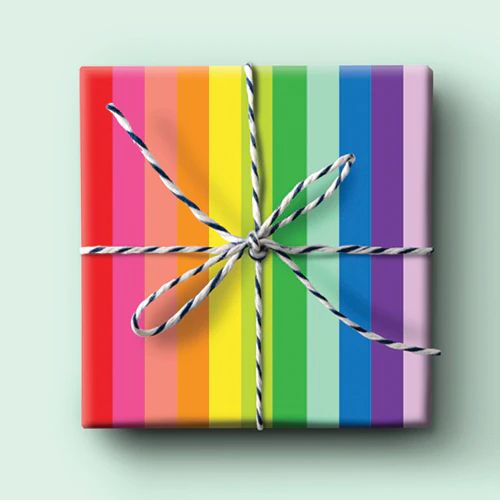 Rainbow - Thick Stripe Wrapping Paper | Joy Creative Shop