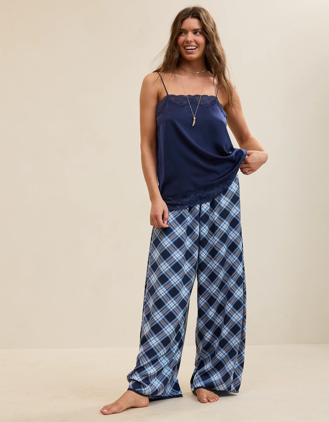 OVERSLEPT by Aerie Liquid Satin Tunic Tank | Aerie