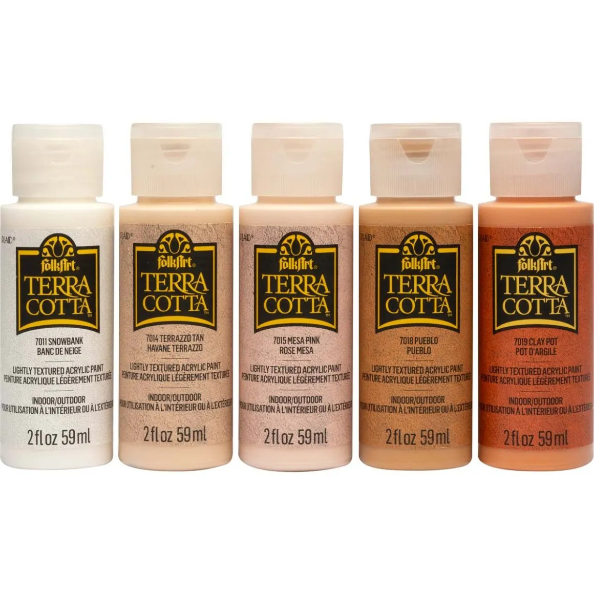 FolkArt ® Terra Cotta™ Acrylic Paint Set - Essential, 5 pcs. - 44506  | Plaid Online | Plaid Crafts