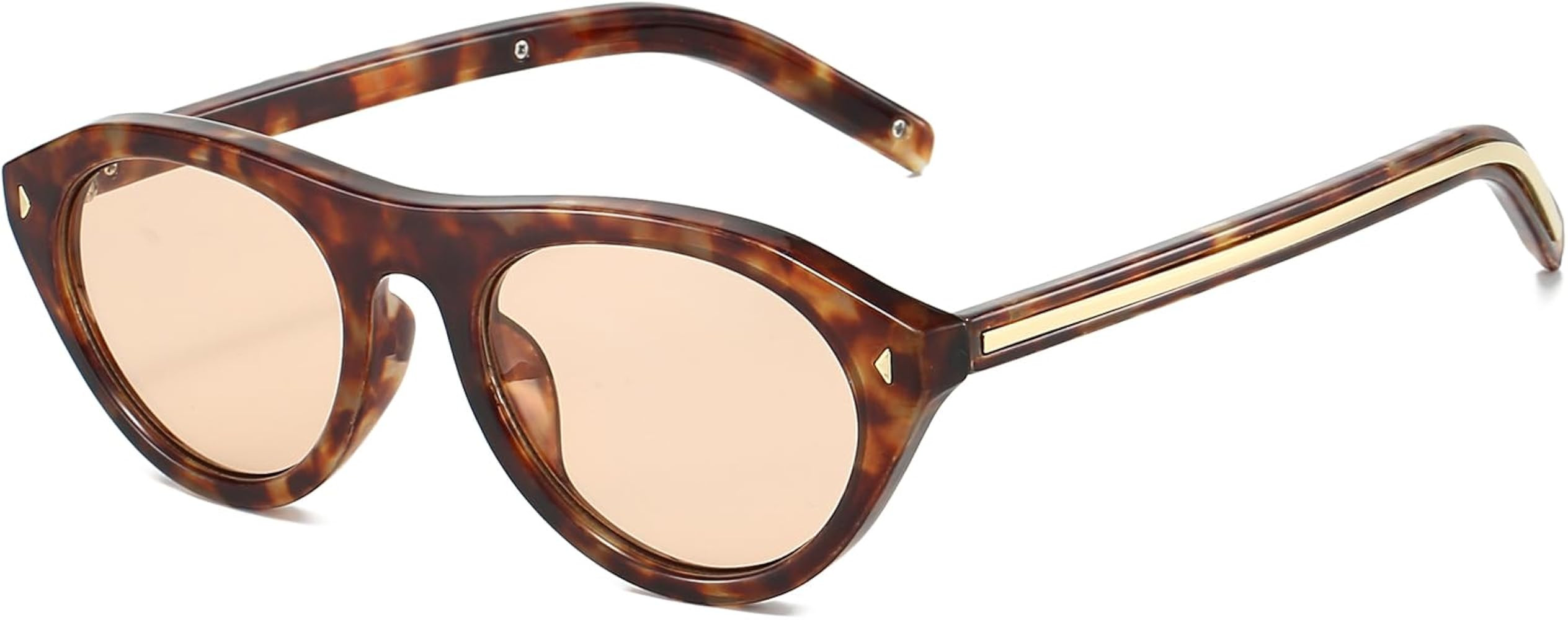 LJCZKA Retro Oval Sunglasses for Women Men Small Oval Cat Eye Sunglasses Narrow Round Cateye Shad... | Amazon (UK)