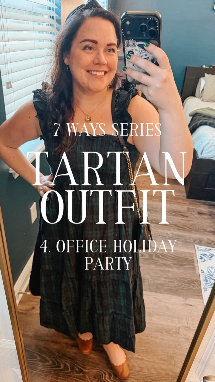Styling Tartan for an Office Party ✨ If you love tartan as much as I do, this one is for you! 🎉

For my next tartan styling installment, I’m sharing a festive and fun look you can wear for any office parties you have on your December calendar! 

I have worn this exact outfit for office parties before (and will again, I’m sure!). It’s a classic tartan paired with simple ballet flats, some sparkly accessories, and a hint of glam with the makeup. Add a satin knot headband for a polished look and your favorite crossbody bag and you’re good to go!

P.S. the tartan Nap Dress is currently on sale until the end of the month! Use code “EVERYTHING25” for 25% off — and they still have a lot of sizes available! 

#LTKHoliday #LTKSaleAlert #LTKPetite