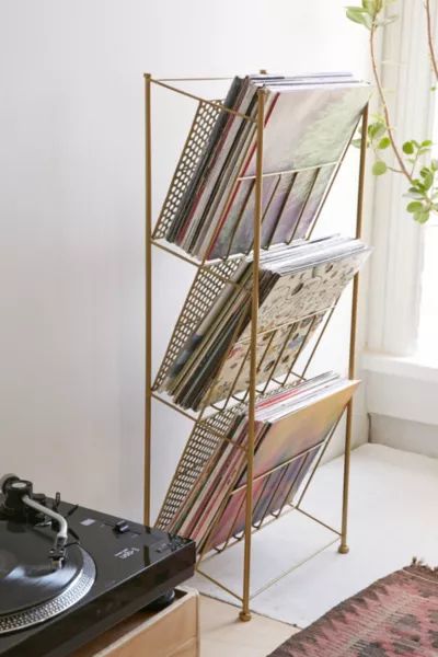 Corner Store Vinyl Storage Rack | Urban Outfitters (US and RoW)